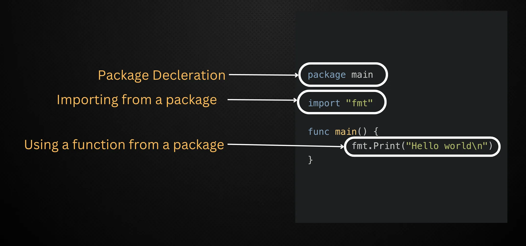 Go Hello World Output